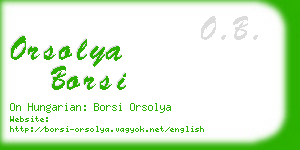 orsolya borsi business card